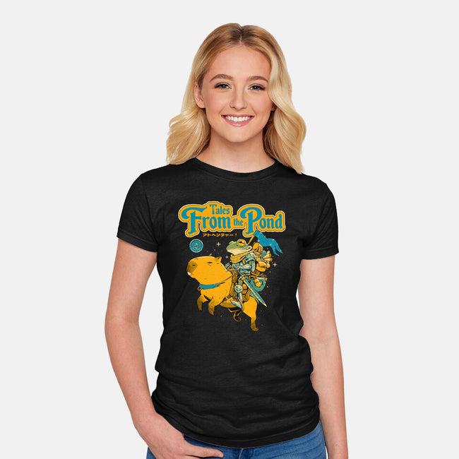 Tales From The Pond-Womens-Fitted-Tee-Hafaell
