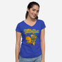 Tales From The Pond-Womens-V-Neck-Tee-Hafaell