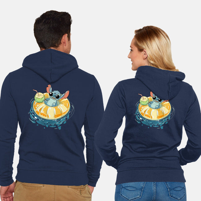Hot Summer Vibes-Unisex-Zip-Up-Sweatshirt-kharmazero