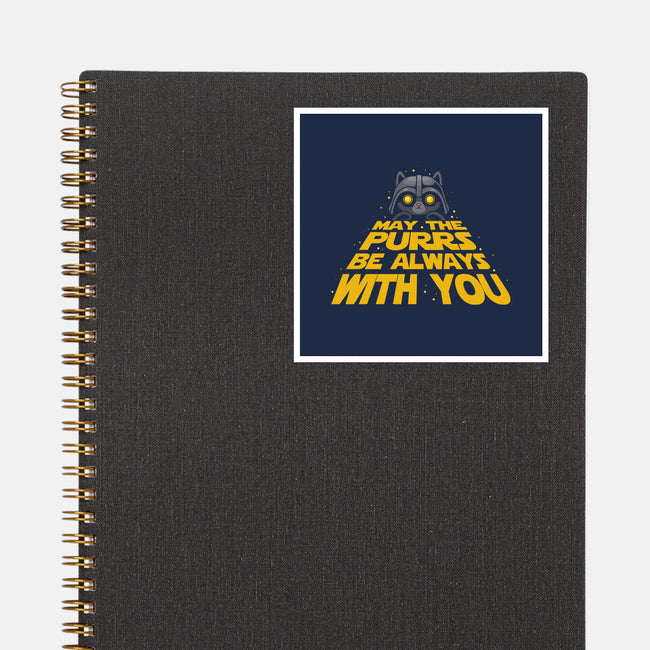 May The Purrs Be With You-None-Glossy-Sticker-erion_designs