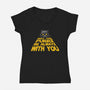 May The Purrs Be With You-Womens-V-Neck-Tee-erion_designs