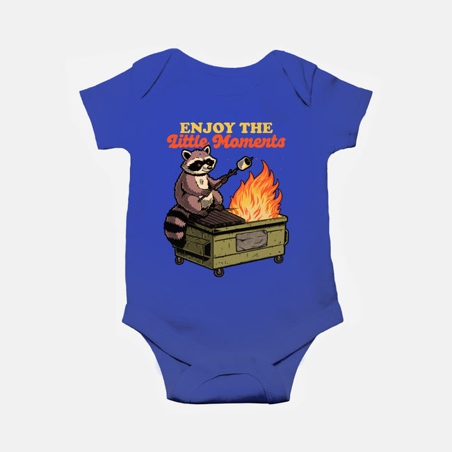 Raccoon Dumpster Fire-Baby-Basic-Onesie-Studio Mootant