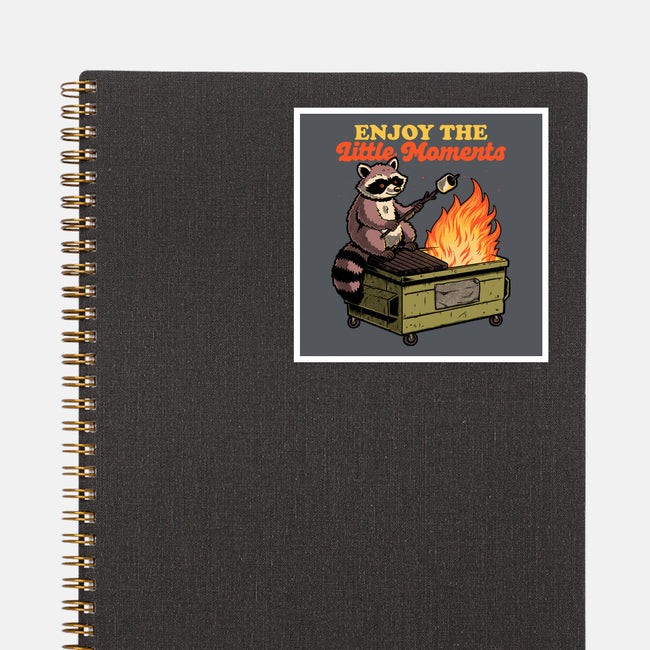 Raccoon Dumpster Fire-None-Glossy-Sticker-Studio Mootant