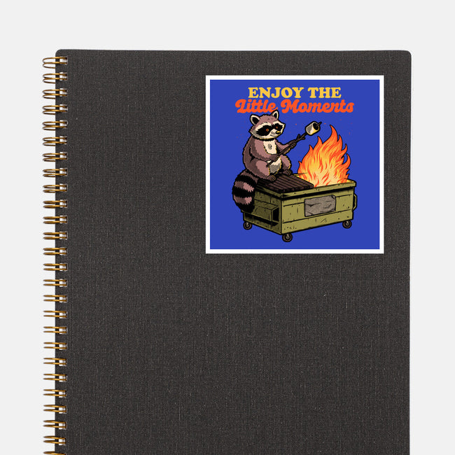 Raccoon Dumpster Fire-None-Glossy-Sticker-Studio Mootant