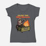 Raccoon Dumpster Fire-Womens-V-Neck-Tee-Studio Mootant