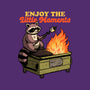 Raccoon Dumpster Fire-Womens-Fitted-Tee-Studio Mootant