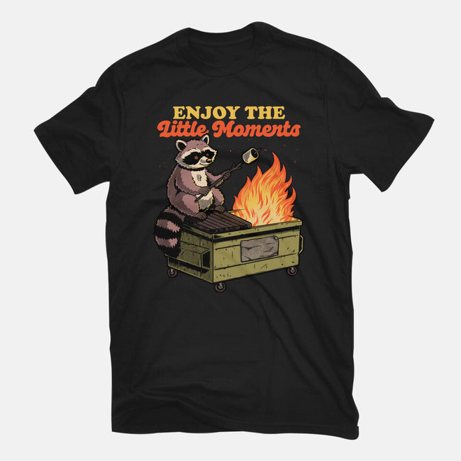 Raccoon Dumpster Fire-Womens-Fitted-Tee-Studio Mootant