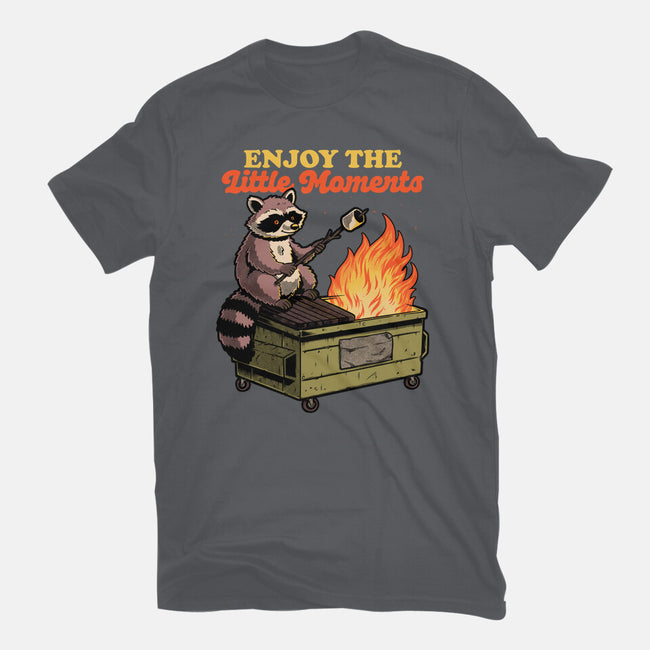 Raccoon Dumpster Fire-Womens-Fitted-Tee-Studio Mootant