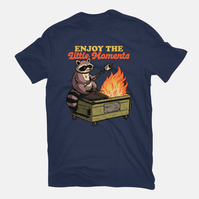 Raccoon Dumpster Fire-Womens-Fitted-Tee-Studio Mootant