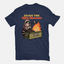 Raccoon Dumpster Fire-Womens-Fitted-Tee-Studio Mootant