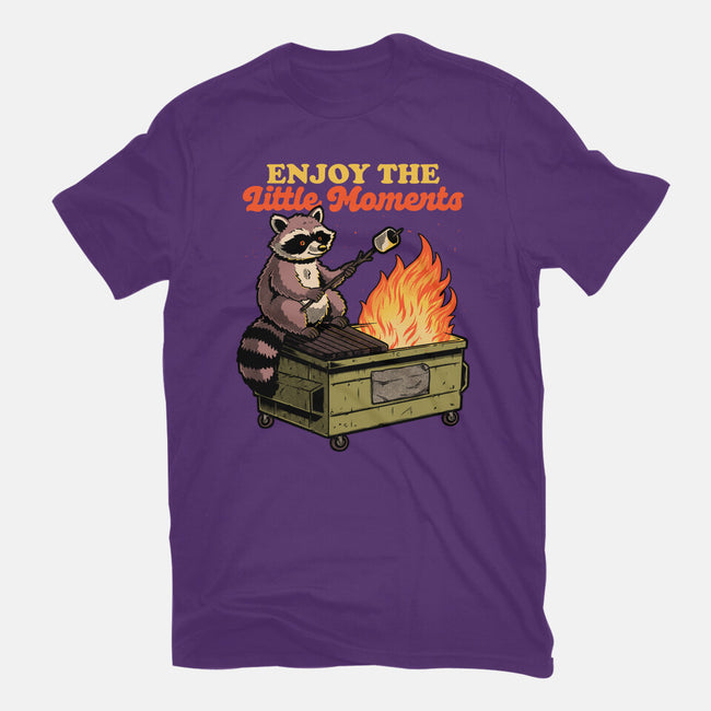 Raccoon Dumpster Fire-Womens-Fitted-Tee-Studio Mootant