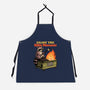 Raccoon Dumpster Fire-Unisex-Kitchen-Apron-Studio Mootant