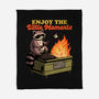 Raccoon Dumpster Fire-None-Fleece-Blanket-Studio Mootant