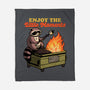Raccoon Dumpster Fire-None-Fleece-Blanket-Studio Mootant