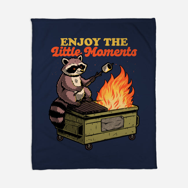 Raccoon Dumpster Fire-None-Fleece-Blanket-Studio Mootant