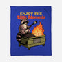 Raccoon Dumpster Fire-None-Fleece-Blanket-Studio Mootant