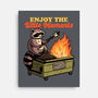 Raccoon Dumpster Fire-None-Stretched-Canvas-Studio Mootant