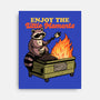 Raccoon Dumpster Fire-None-Stretched-Canvas-Studio Mootant