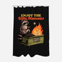 Raccoon Dumpster Fire-None-Polyester-Shower Curtain-Studio Mootant