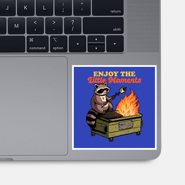 Raccoon Dumpster Fire-None-Glossy-Sticker-Studio Mootant