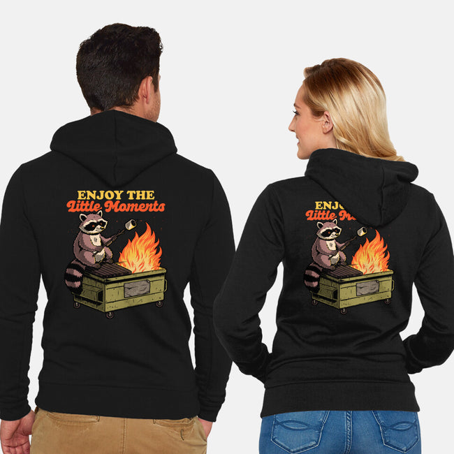 Raccoon Dumpster Fire-Unisex-Zip-Up-Sweatshirt-Studio Mootant