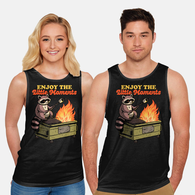 Raccoon Dumpster Fire-Unisex-Basic-Tank-Studio Mootant