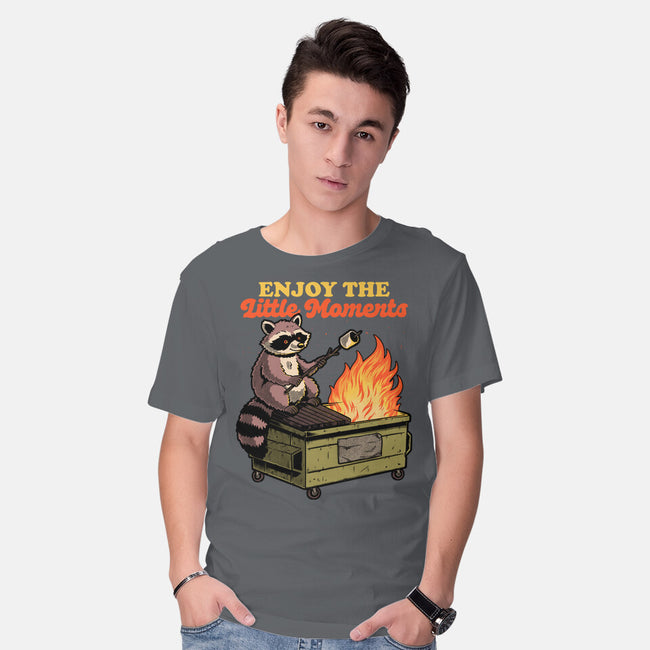 Raccoon Dumpster Fire-Mens-Basic-Tee-Studio Mootant