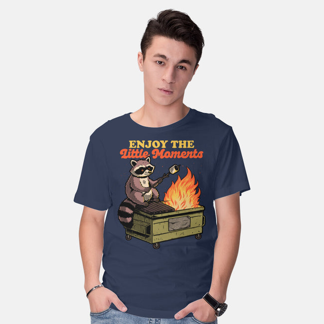 Raccoon Dumpster Fire-Mens-Basic-Tee-Studio Mootant