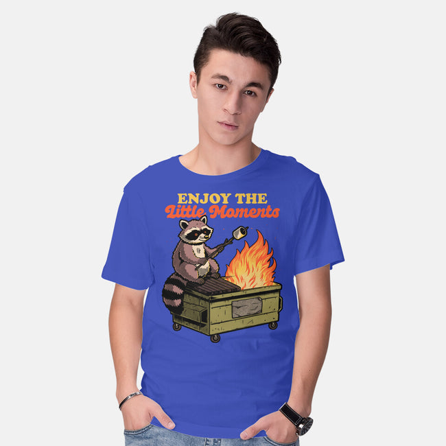 Raccoon Dumpster Fire-Mens-Basic-Tee-Studio Mootant