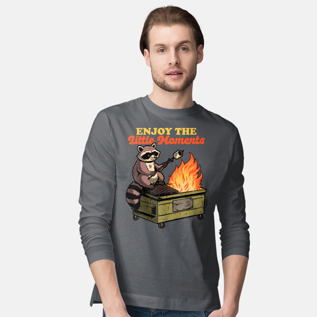 Raccoon Dumpster Fire-Mens-Long Sleeved-Tee-Studio Mootant