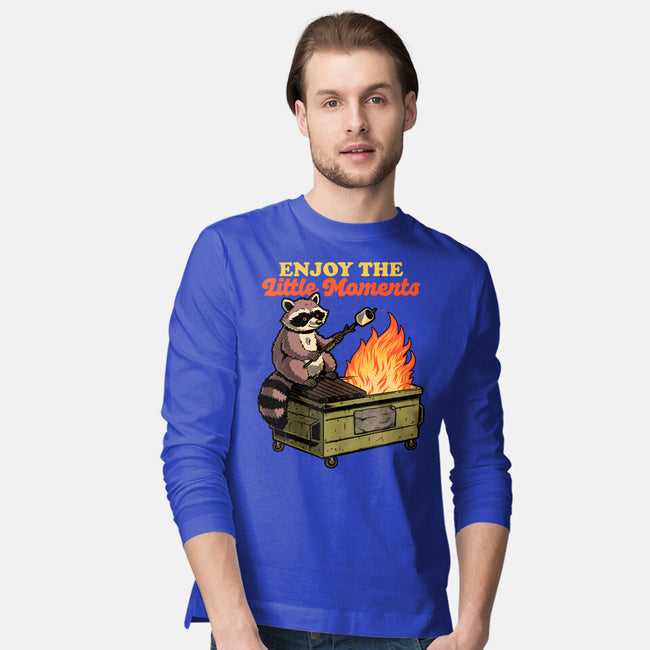 Raccoon Dumpster Fire-Mens-Long Sleeved-Tee-Studio Mootant
