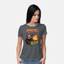 Raccoon Dumpster Fire-Womens-Basic-Tee-Studio Mootant