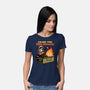 Raccoon Dumpster Fire-Womens-Basic-Tee-Studio Mootant
