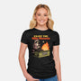 Raccoon Dumpster Fire-Womens-Fitted-Tee-Studio Mootant