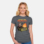 Raccoon Dumpster Fire-Womens-Fitted-Tee-Studio Mootant