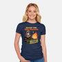 Raccoon Dumpster Fire-Womens-Fitted-Tee-Studio Mootant
