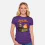 Raccoon Dumpster Fire-Womens-Fitted-Tee-Studio Mootant