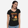 Raccoon Dumpster Fire-Womens-V-Neck-Tee-Studio Mootant