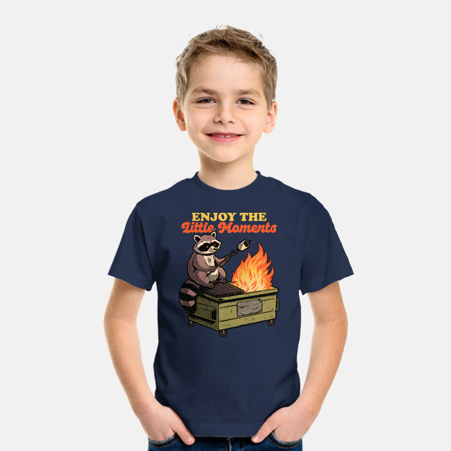 Raccoon Dumpster Fire-Youth-Basic-Tee-Studio Mootant