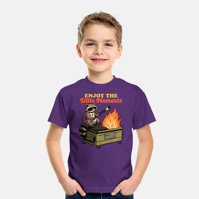 Raccoon Dumpster Fire-Youth-Basic-Tee-Studio Mootant