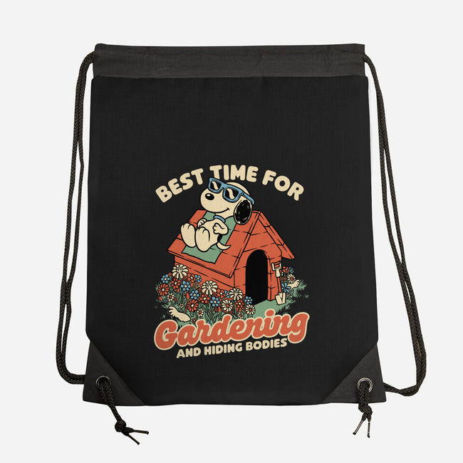 Beagle Body Garden-None-Drawstring-Bag-Studio Mootant