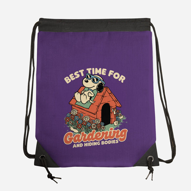 Beagle Body Garden-None-Drawstring-Bag-Studio Mootant
