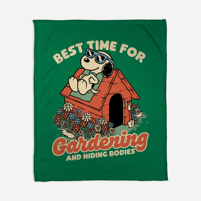 Beagle Body Garden-None-Fleece-Blanket-Studio Mootant