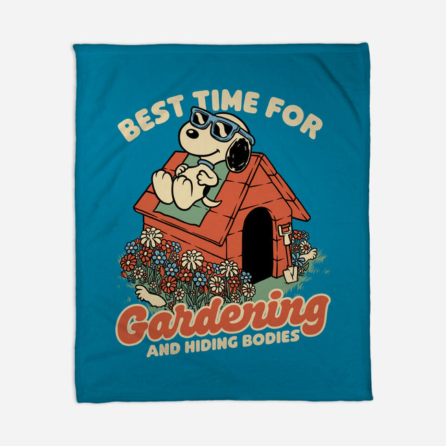 Beagle Body Garden-None-Fleece-Blanket-Studio Mootant