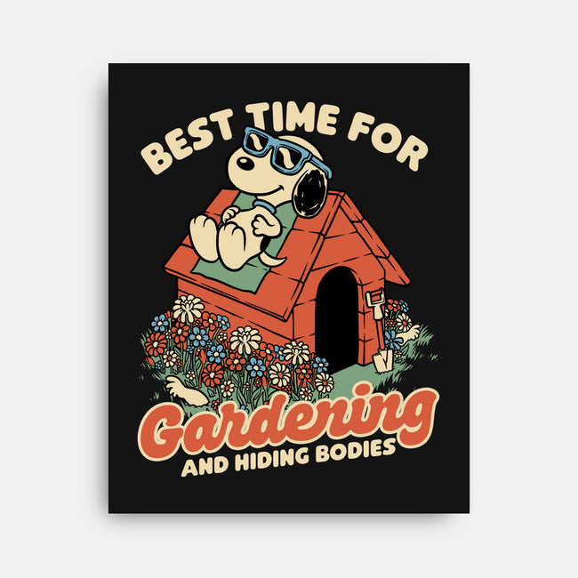 Beagle Body Garden-None-Stretched-Canvas-Studio Mootant