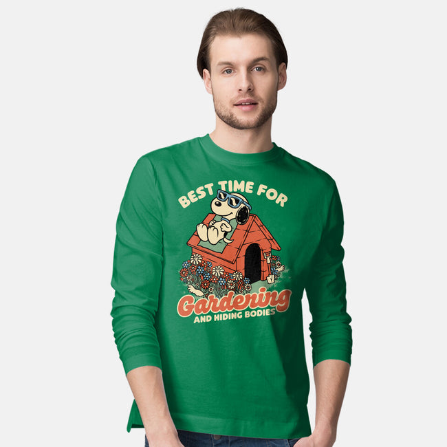 Beagle Body Garden-Mens-Long Sleeved-Tee-Studio Mootant