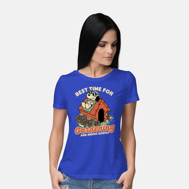 Beagle Body Garden-Womens-Basic-Tee-Studio Mootant