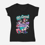 90s Cereal-Womens-V-Neck-Tee-yumie