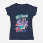 90s Cereal-Womens-V-Neck-Tee-yumie