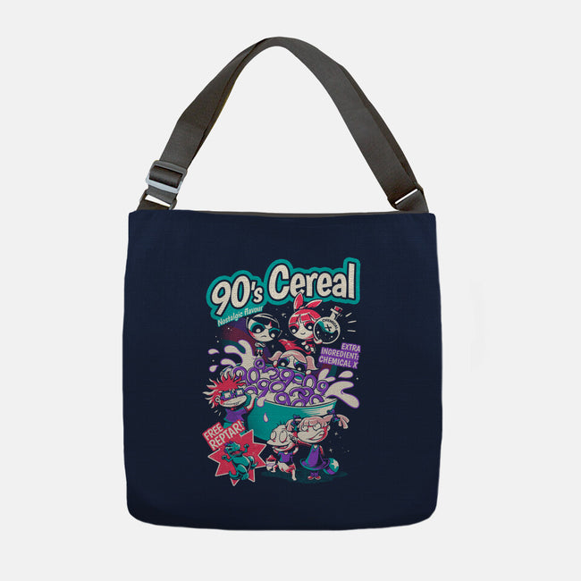 90s Cereal-None-Adjustable Tote-Bag-yumie